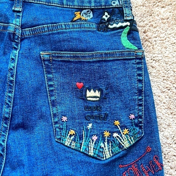 TOPSHOP MOTO Embroidered JAMIE skinny JEANS - Picture 4 of 13